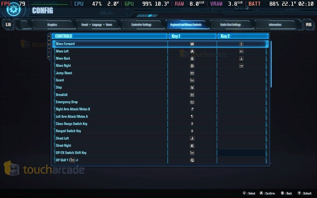 Gundam Breaker 4 PC Controls Screenshot
