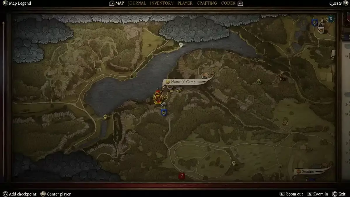 Map of Cumans' Camp Location in Kingdom Come: Deliverance 2