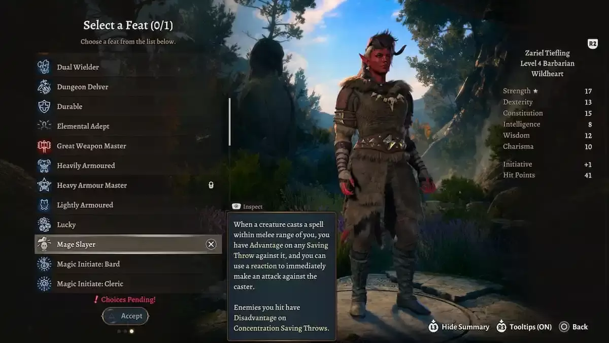 An image showcasing the Mage Slayer feat in Baldur's Gate 3.