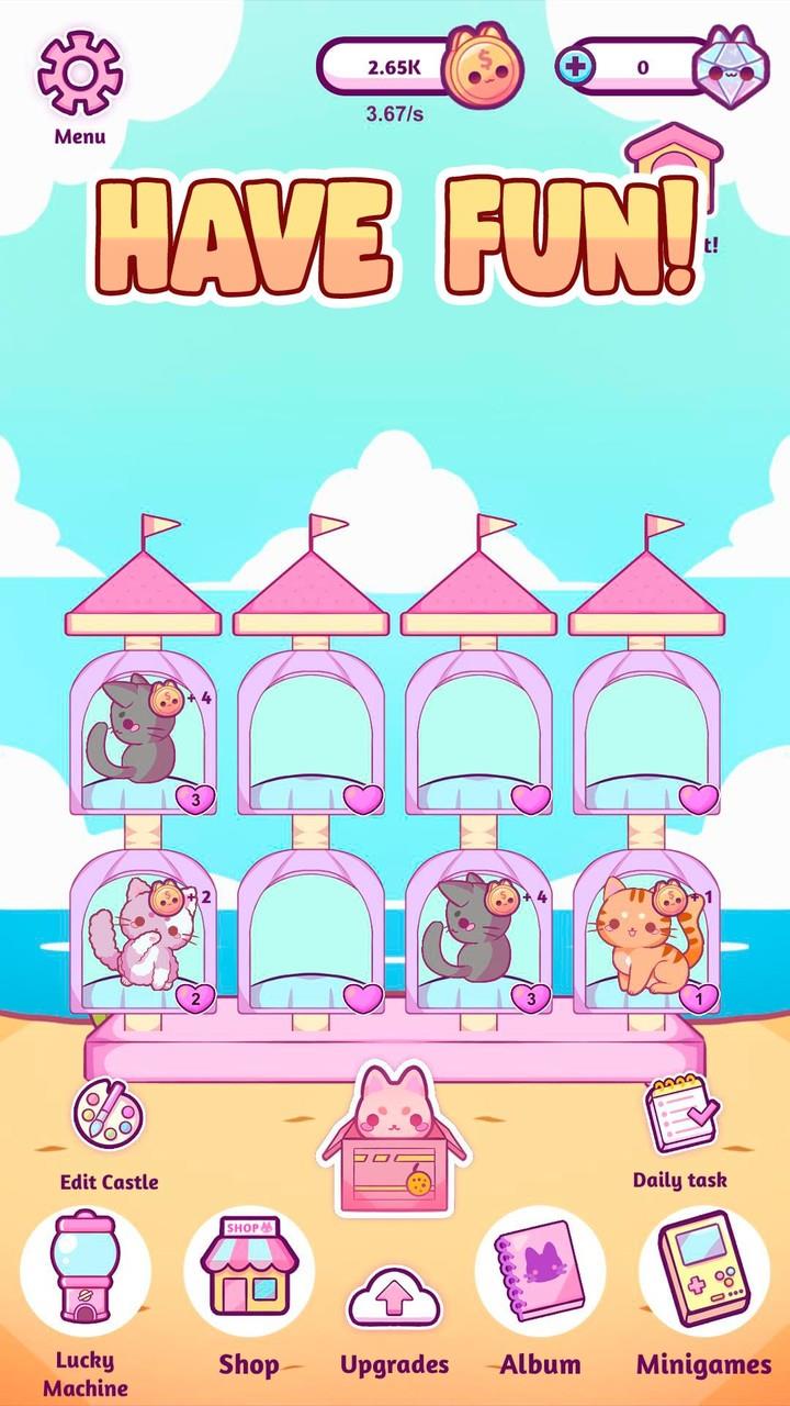 Cat Castle : Merge cute cats 螢幕截圖 3
