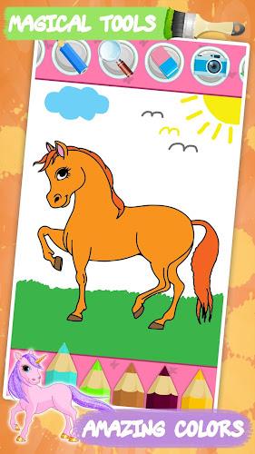 Unicorn Kids Coloring Book स्क्रीनशॉट 2
