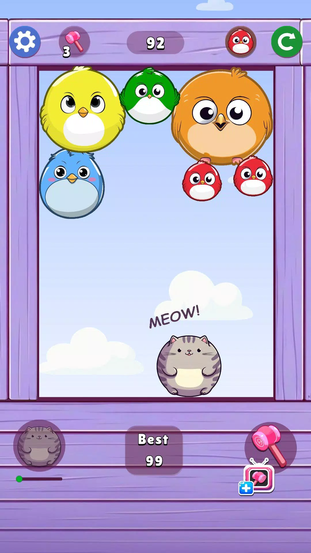 Melon Birds Throw 螢幕截圖 0