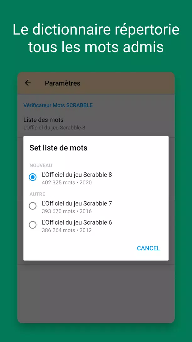 Verificateur Mots SCRABBLE Скриншот 2