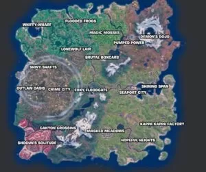 Fortnite Mobile Battle Royale Map Guide &ndash; All Locations, NPCs, and Spawns