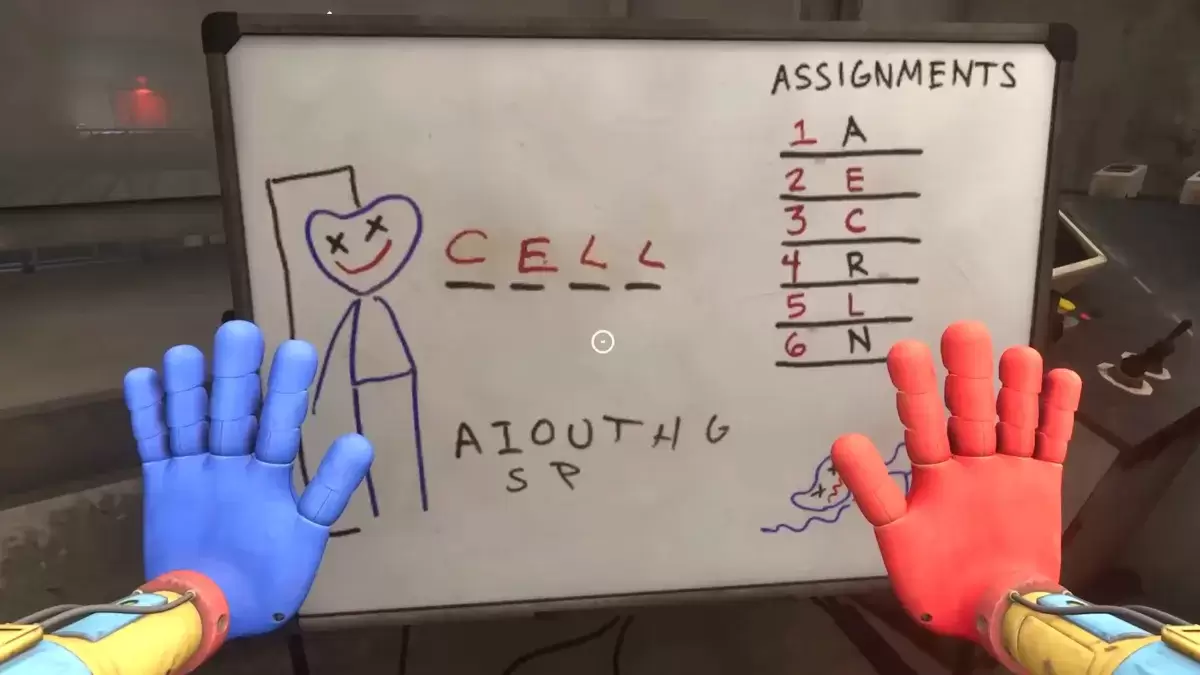 Poppy Playtime Hoofdstuk 4 Hangman -puzzel