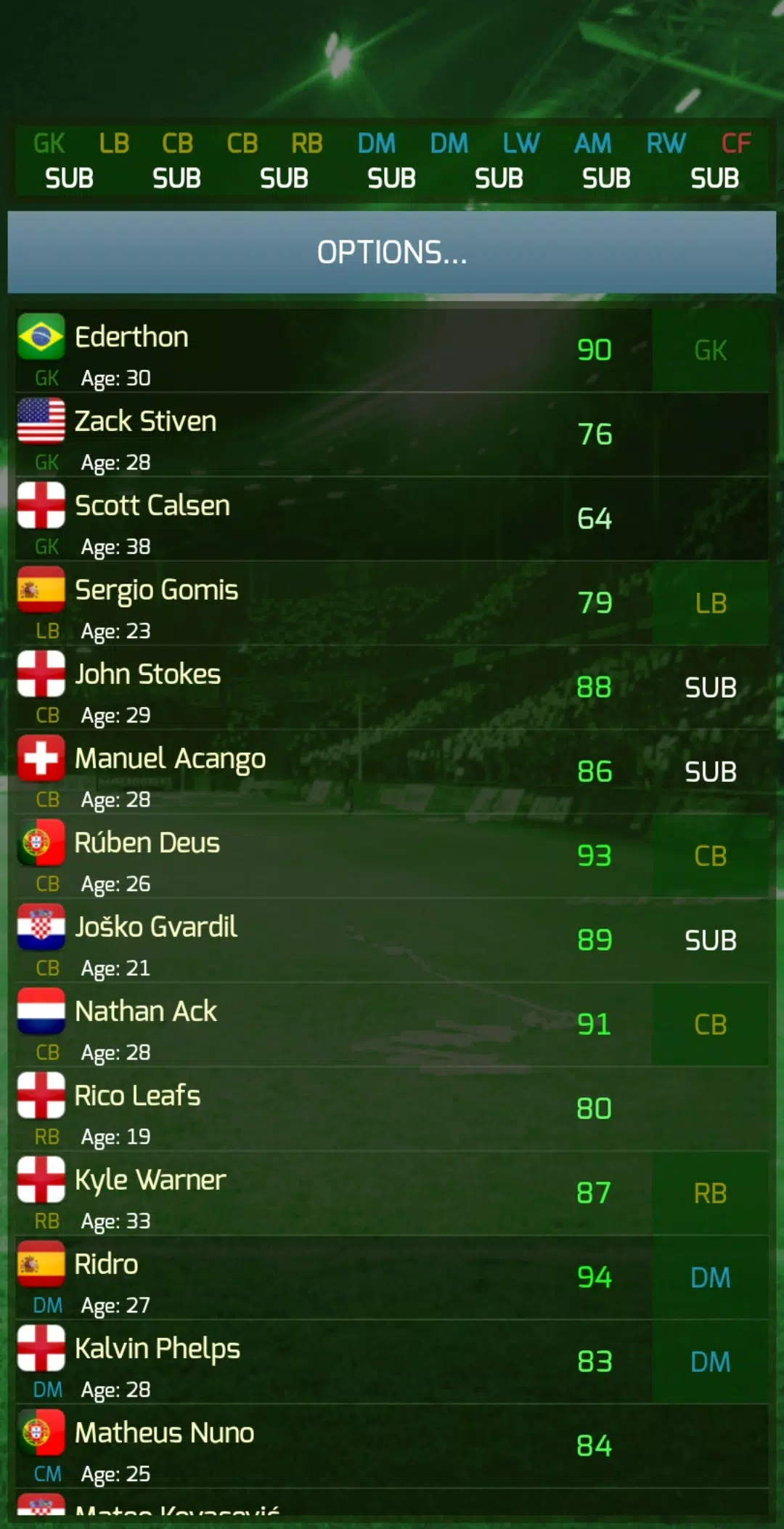 True Football 3 螢幕截圖 2