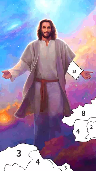 Jesus Coloring Book Color Game Tangkapan skrin 0
