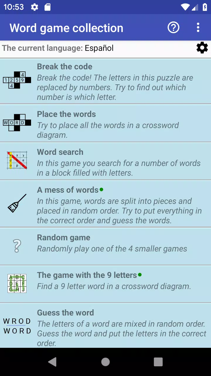 WGC Word Game Collection Capture d'écran 0