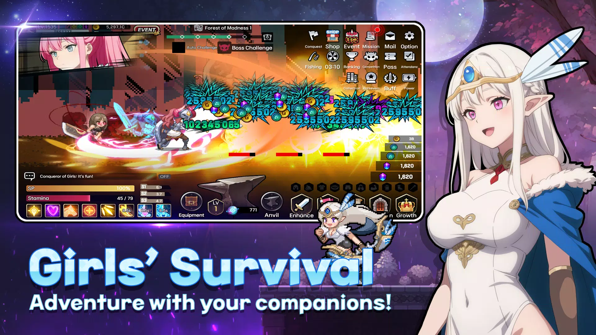 Conquest Girls: AFK Idle RPG 螢幕截圖 2