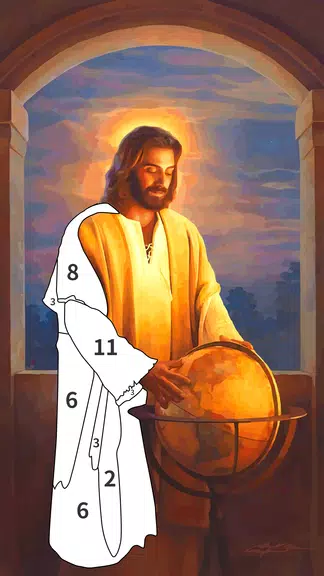 Jesus Coloring Book Color Game Tangkapan skrin 2
