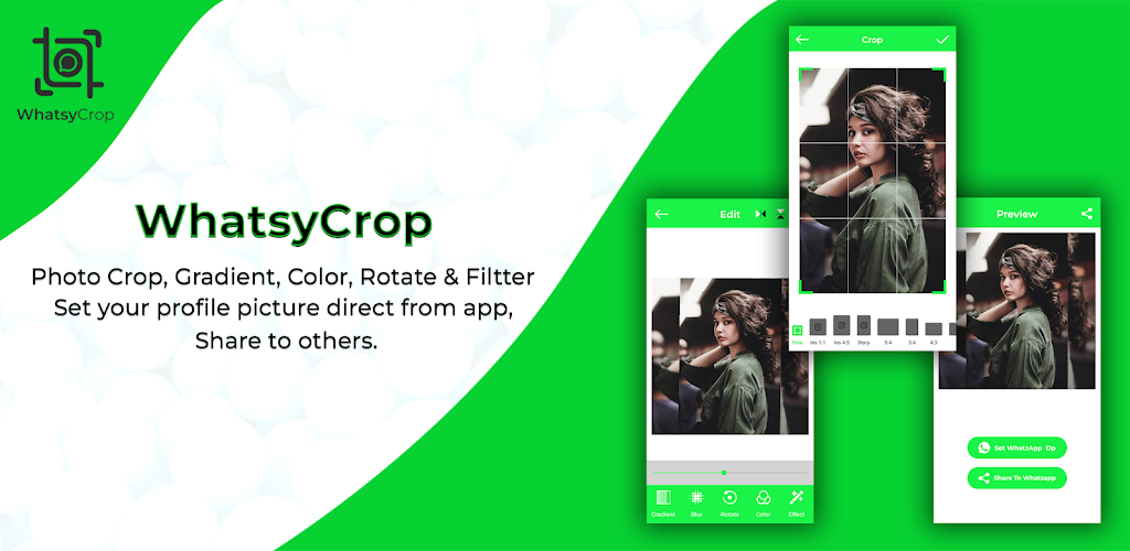 Schermata WhatsyCrop: DP Photo Editor 0