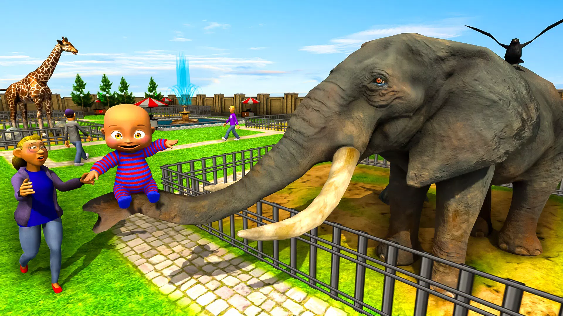 Naughty Baby 3D: Daddy Zoo Fun Captura de pantalla 0