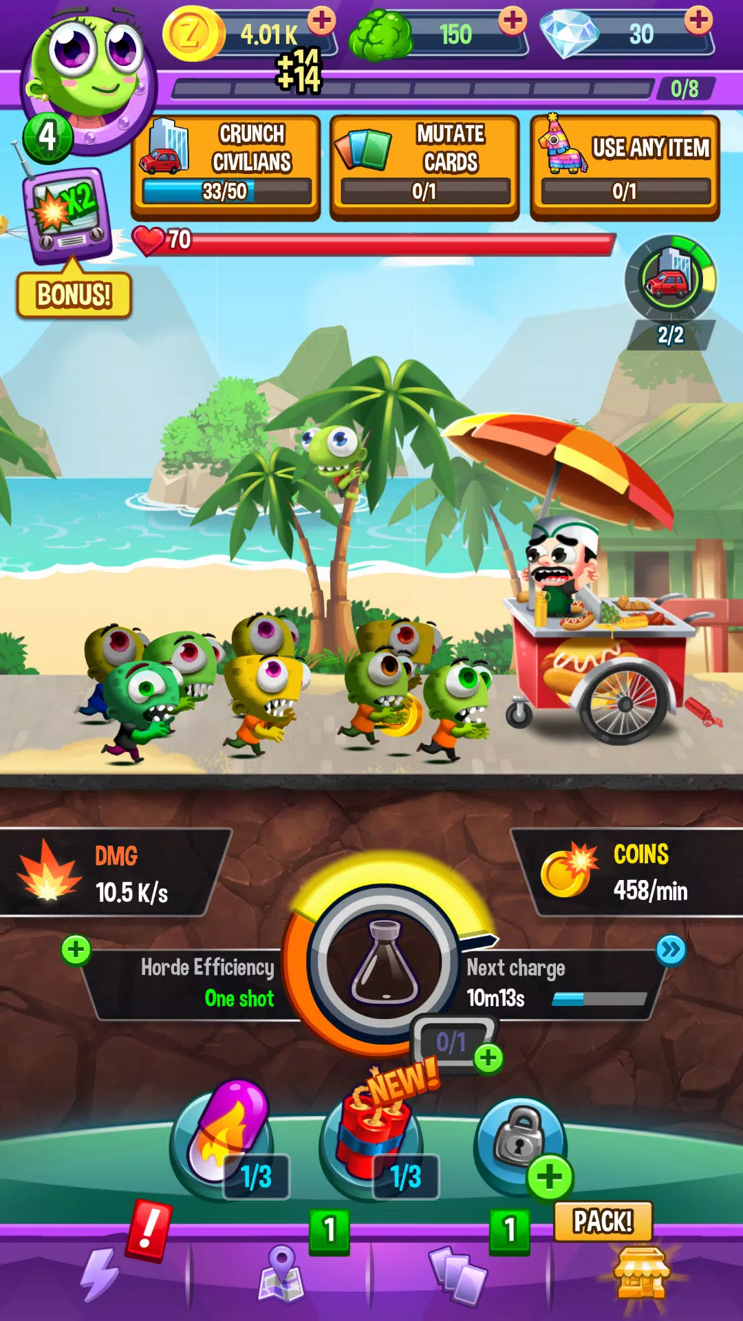 Idle Rush : Zombie Tsunami Captura de pantalla 0