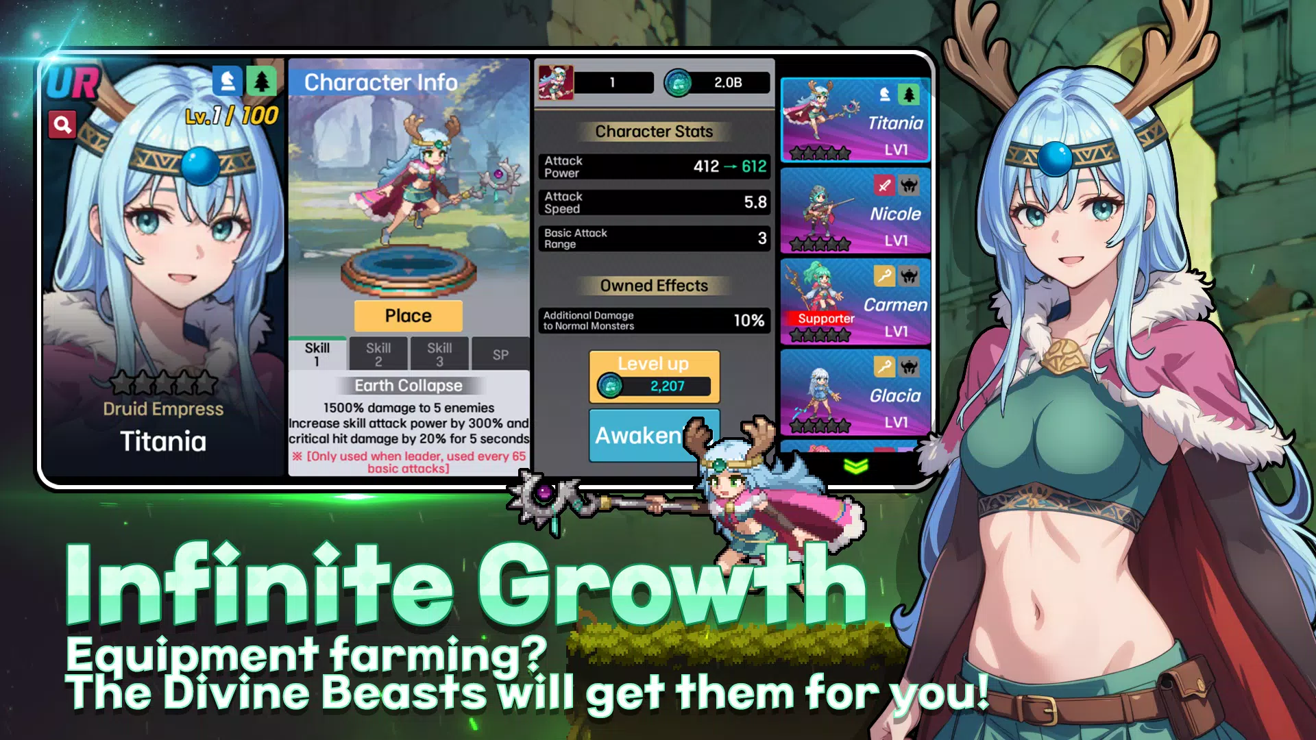 Conquest Girls: AFK Idle RPG 螢幕截圖 3