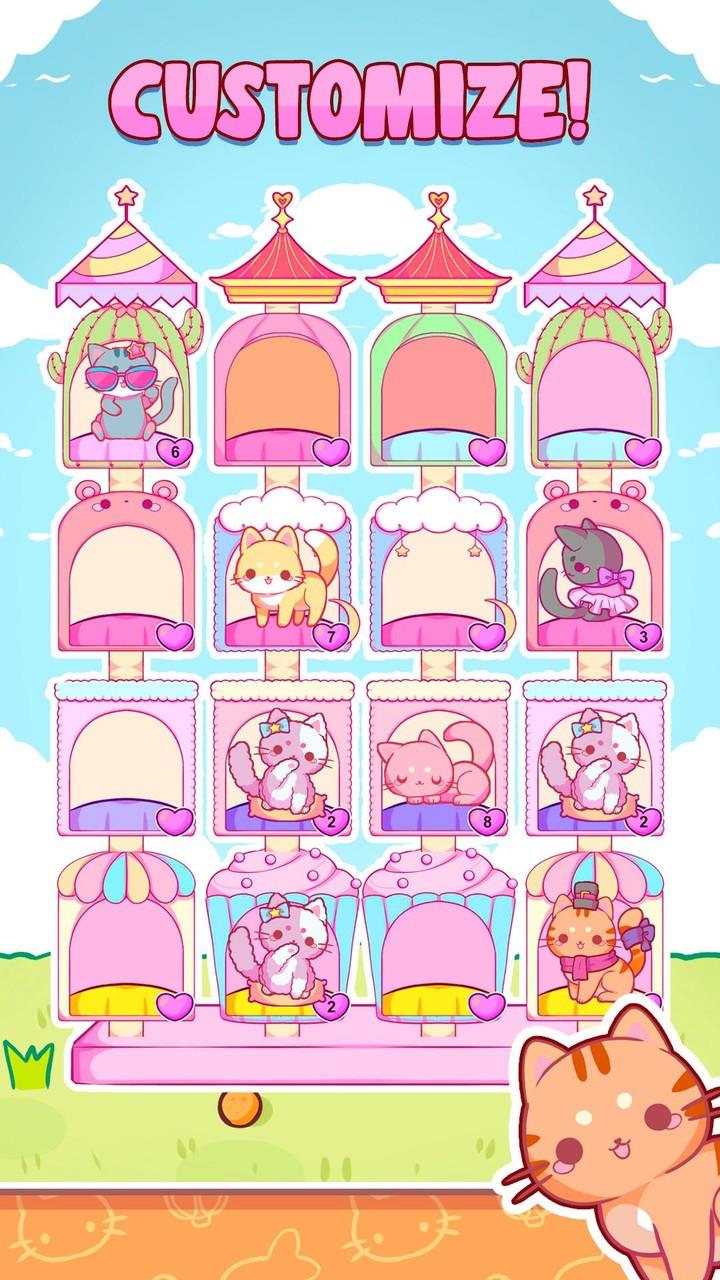 Cat Castle : Merge cute cats 螢幕截圖 1