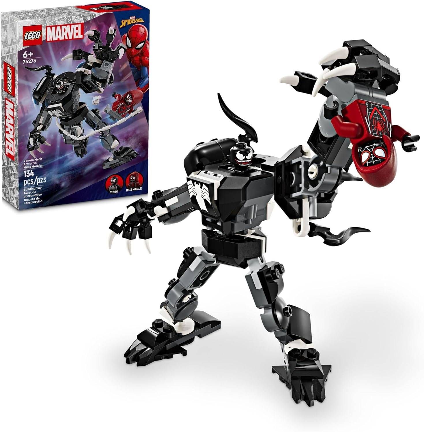 Lego Spider-Man Venom Mech Armor kumpara kay Miles Morales
