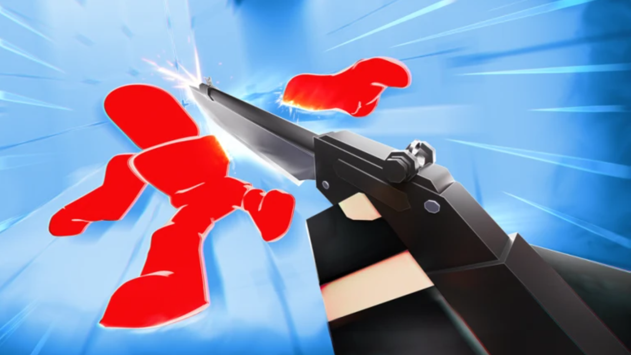 Kemas kini pesaing 9 menambah Gunblade ke senjata Roblox FPS Experience.