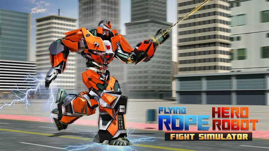Flying Rope Hero Robot Fight Simulator 스크린샷 2