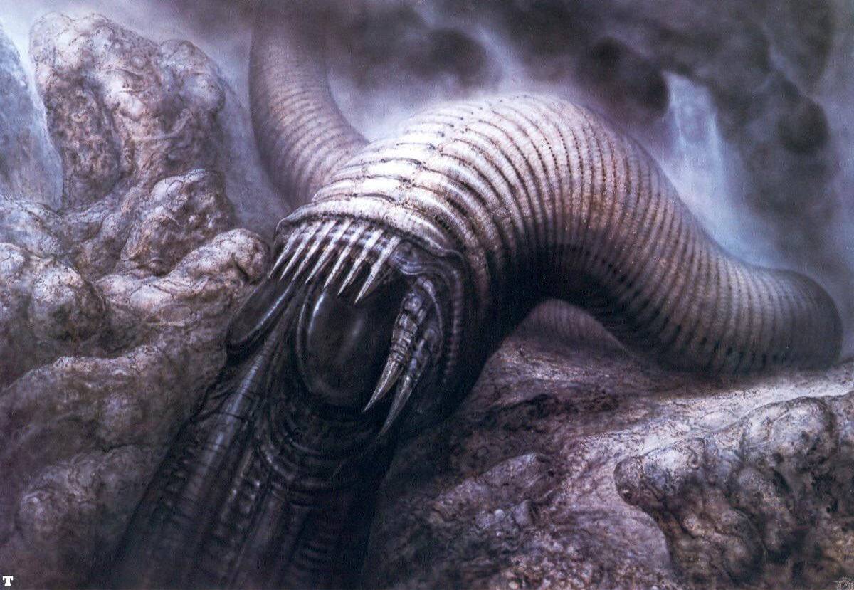 Il design di sandworm estremamente fallico di H.R. Giger.