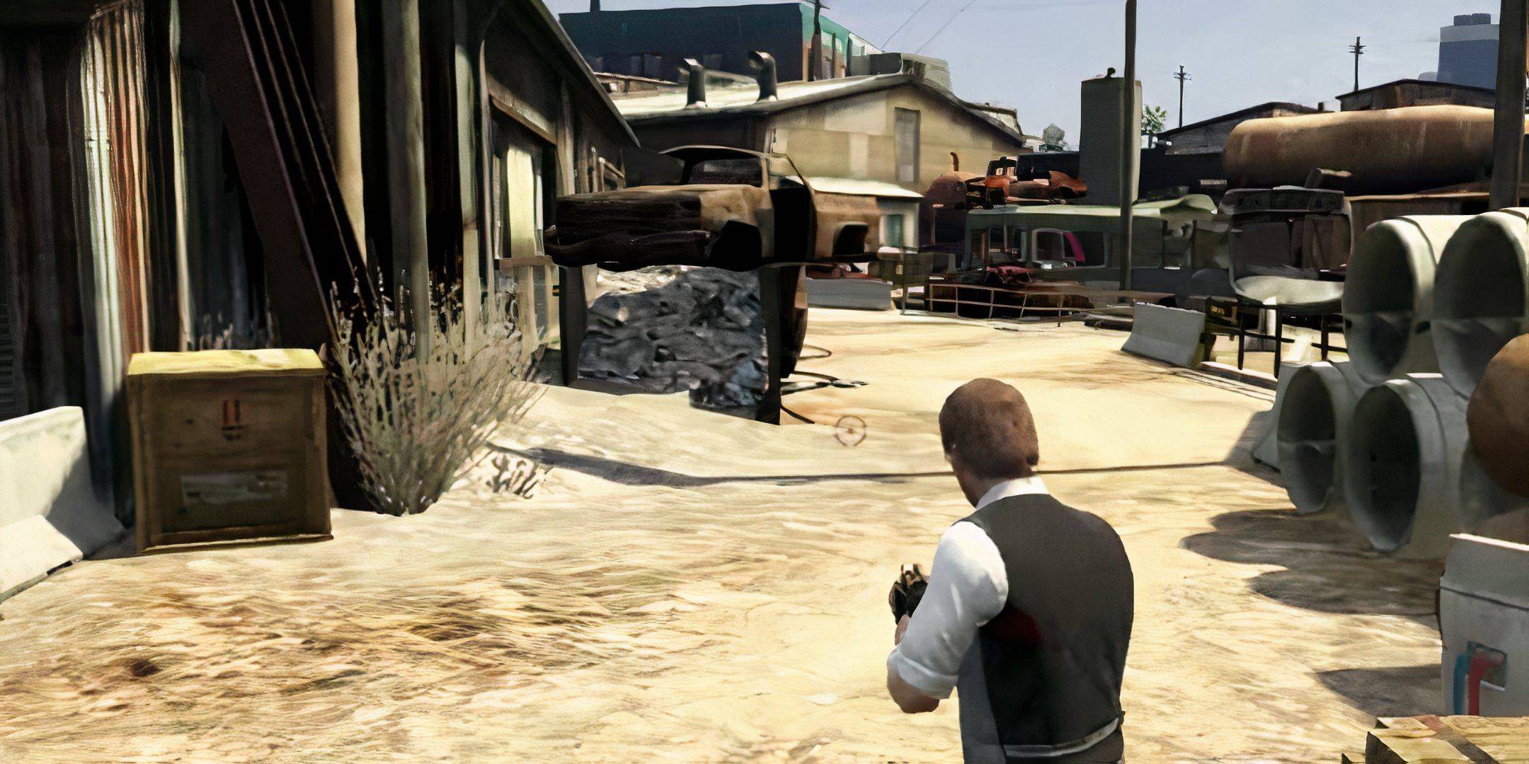 Image: Punching NPCs near Rogers Salvage and Scrap Yard