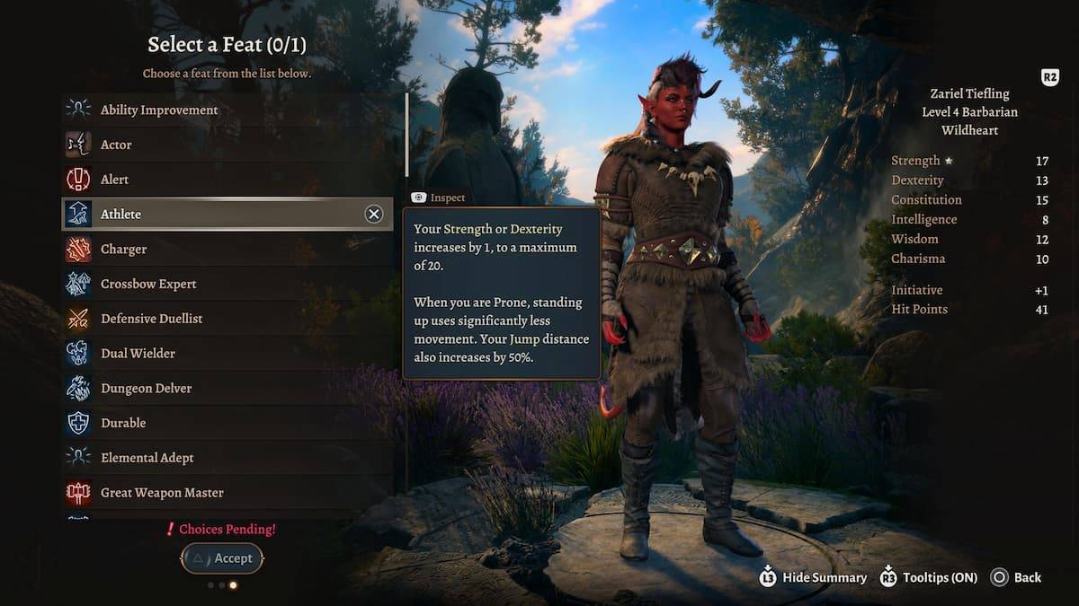 An image showcasing the Athlete feat in Baldur's Gate 3.