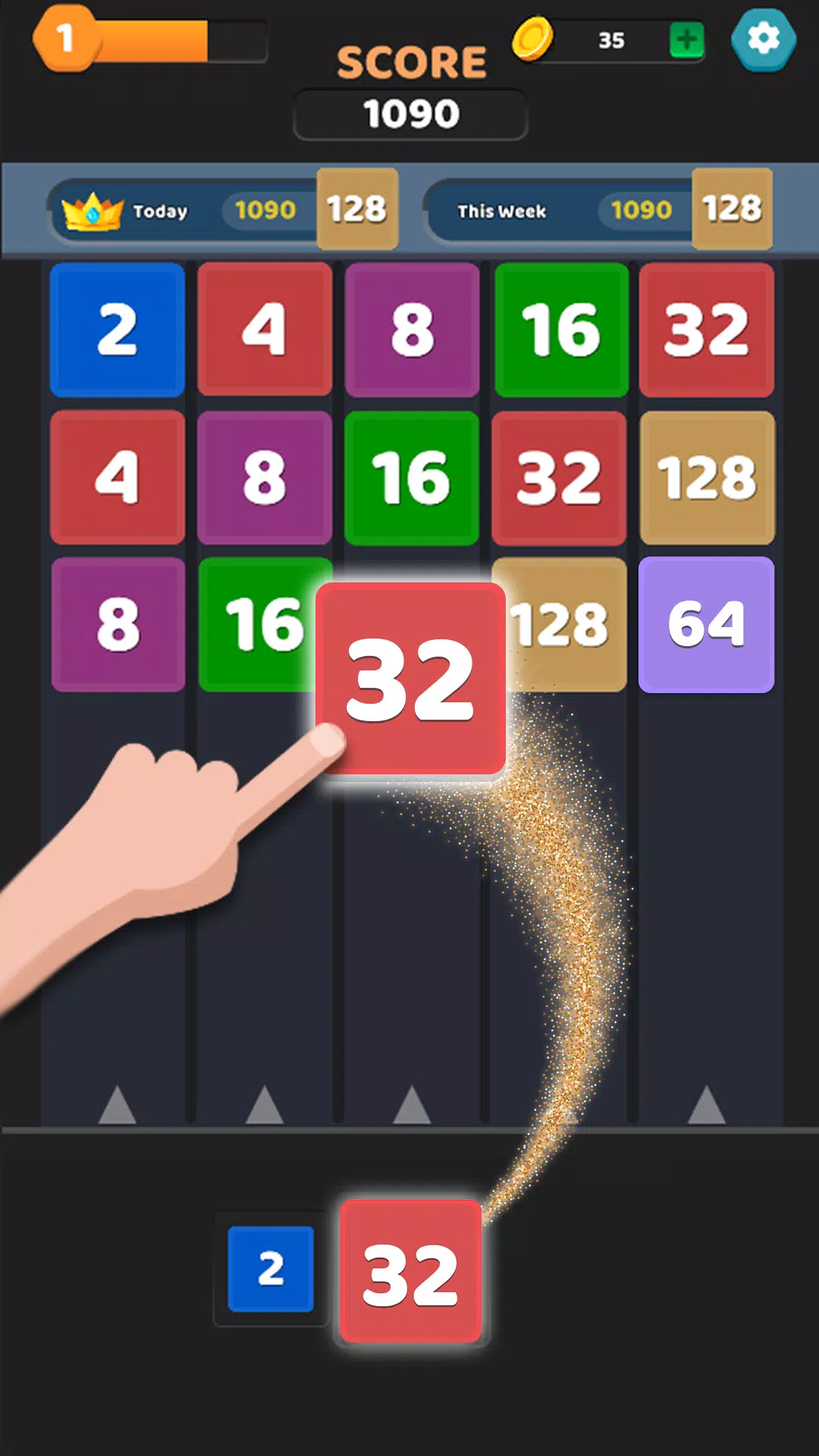 Merge Puzzle Games: Number Up スクリーンショット 0