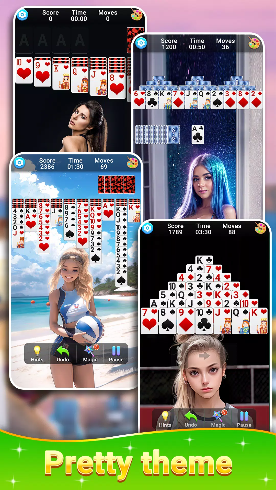 Solitaire Collection Girls 螢幕截圖 2