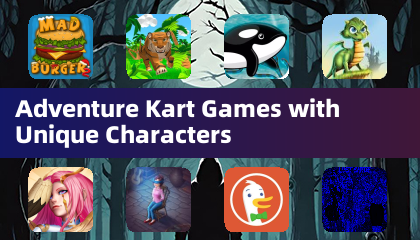 유일한 캐릭터를 갖춘 어드벤처 카트 게임